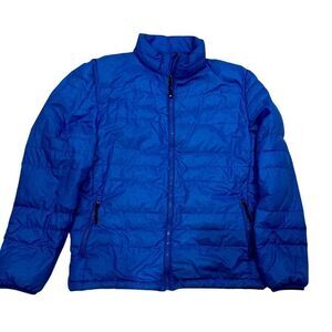 32 degree heat Mens Packable Down Lightweight Puffer Jacket in Royal Blue Size S